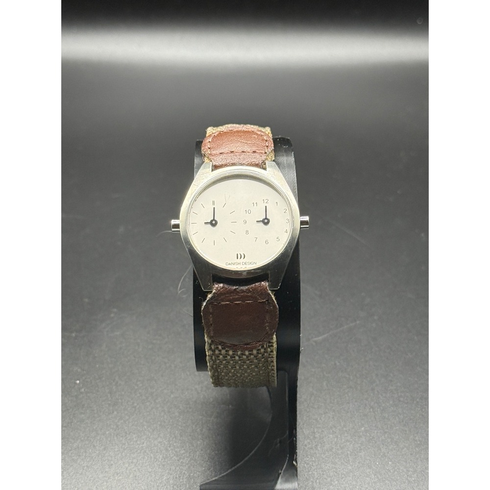 Danish Design IV22Q890 Dual Time Quartz Watch Leather Strap
